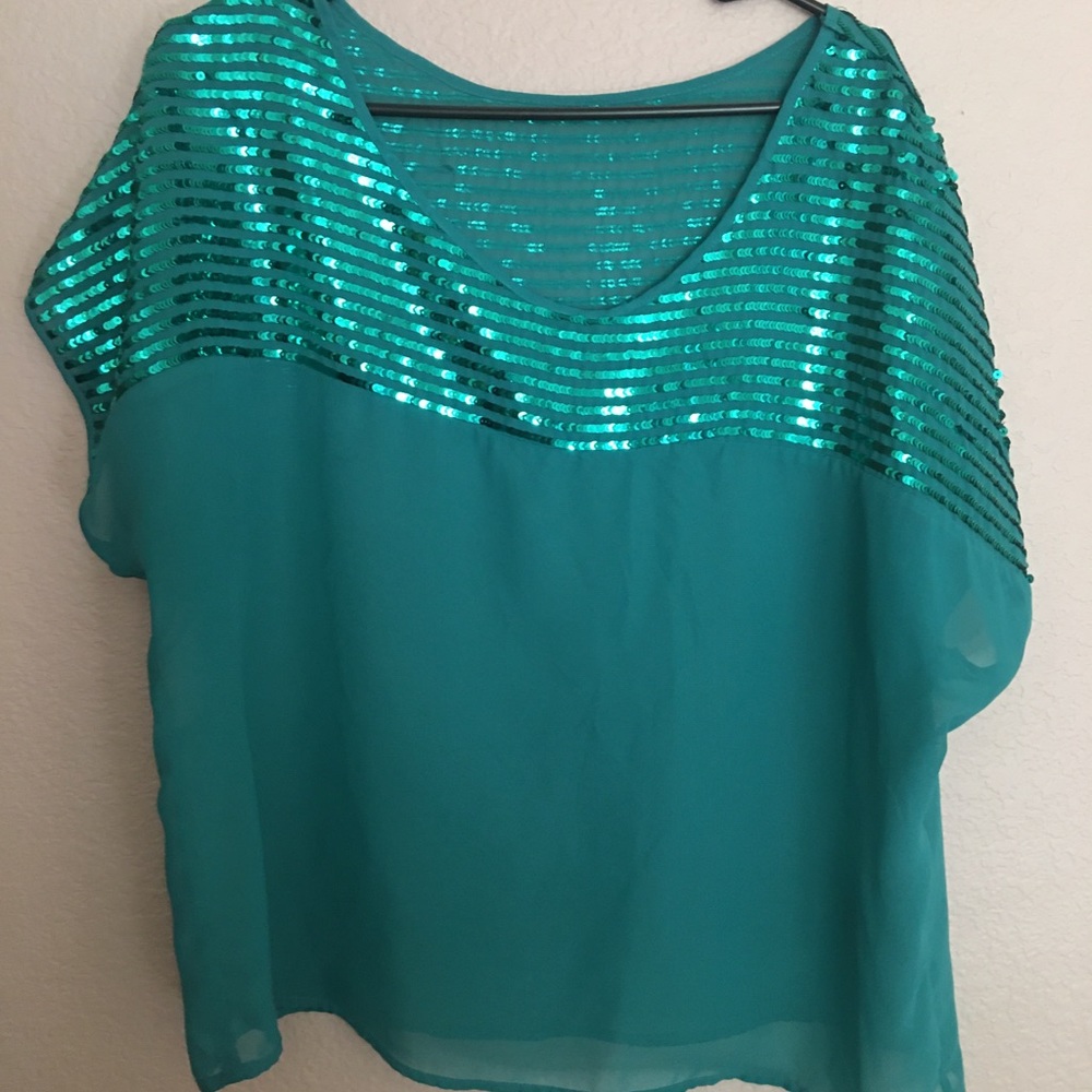 Sheer Cowgirl Tuff sequin top